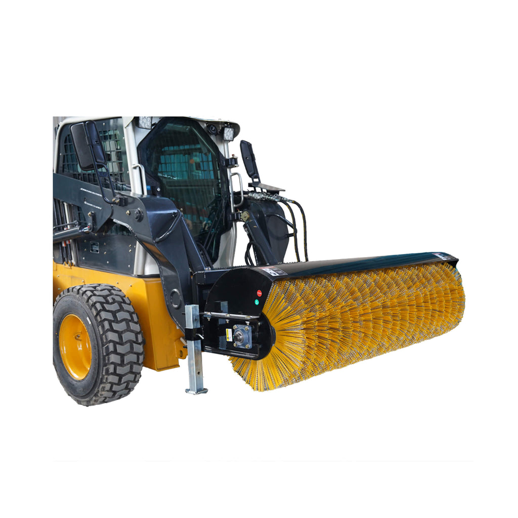72" Heavy-Duty Skid Steer Hydraulic Rotary Angle Broom Sweeper (SAK97846)