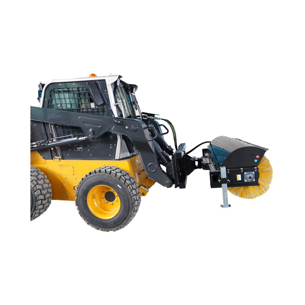 72" Heavy-Duty Skid Steer Hydraulic Rotary Angle Broom Sweeper (SAK97846)