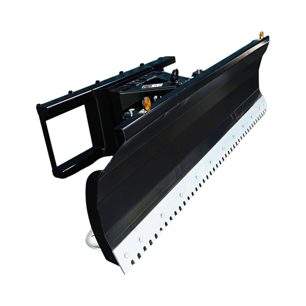 72-Inch Heavy-Duty Snow Plow Skid Steer Attachment With Dozer Blade (SAK27518) - Saksby Wholesale - Front Right View