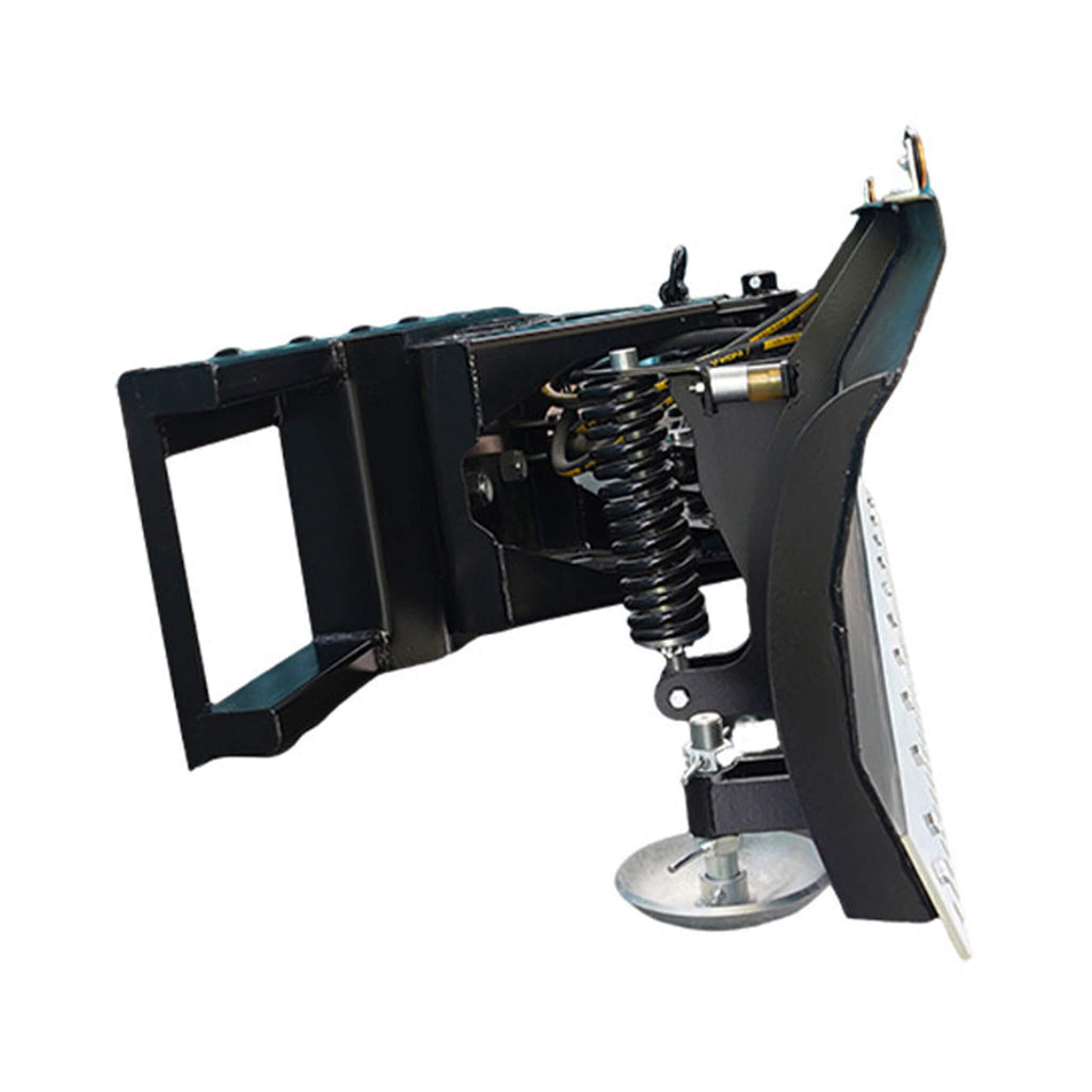 72-Inch Heavy-Duty Snow Plow Skid Steer Attachment With Dozer Blade (SAK27518) - Saksby Wholesale - Right View
