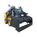74-Inch Heavy-Duty Skid Steer Trip Edge Snow Pusher Attachment (SAK34098) - Saksby Wholesale - Attached View