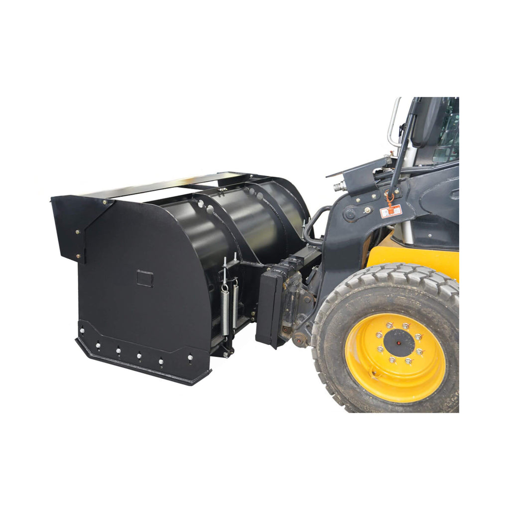74-Inch Heavy-Duty Skid Steer Trip Edge Snow Pusher Attachment (SAK34098) - Saksby Wholesale - Side View