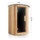 78-Inch 4-Person Cedar Wood Vertical Barrel Sauna With 6KW Heater And LED Lights (SAK74813) - Saksby Wholesale - Dimensions