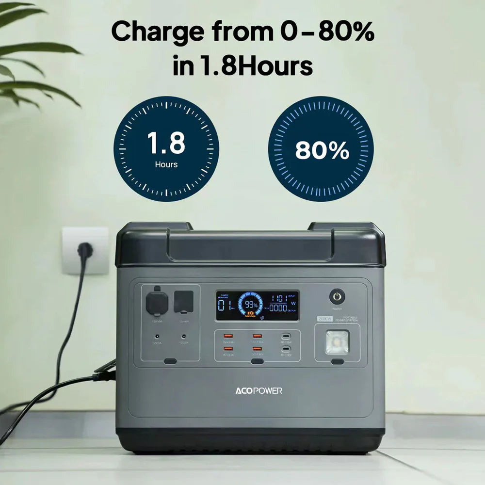 Acopower P2001 2KW/2KWH Portable Power Station For Camping And RVs (SAK38281)
