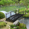7FT Decorative Metal Arch Footbridge Garden Bridge With Safety Siderails (SAK53829) - Saksby Wholesale - Stream Lifestyle