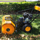 Heavy-Duty 7HP 31-Inch Commercial Walk-Behind Gas-Powered Sweeper (SAK25489) - Saksby Wholesale - Lifestyle Side Left View