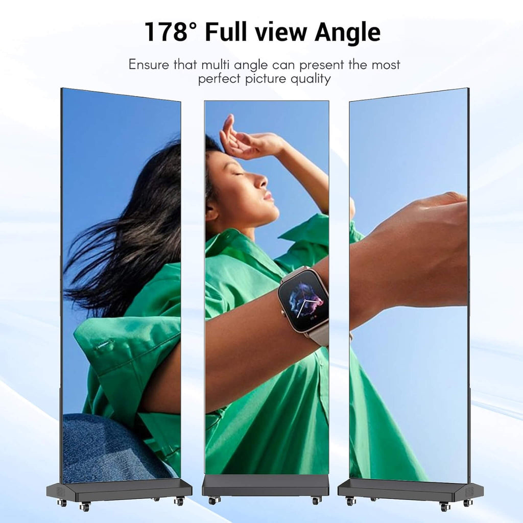 80-Inch Commercial High-Resolution LED Digital Advertising Signage Display (SAK50816) - Saksby Wholesale - Full Angle View
