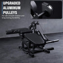 800LBS Adjustable Lower Body Leg Extension And Curl Machine (SAK70528) - Saksby Wholesale - Aluminum Pulleys