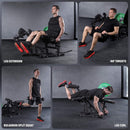 800LBS Adjustable Lower Body Leg Extension And Curl Machine (SAK70528) - Saksby Wholesale - Different Leg Positions