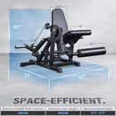 800LBS Adjustable Lower Body Leg Extension And Curl Machine (SAK70528) - Saksby Wholesale - Dimensions