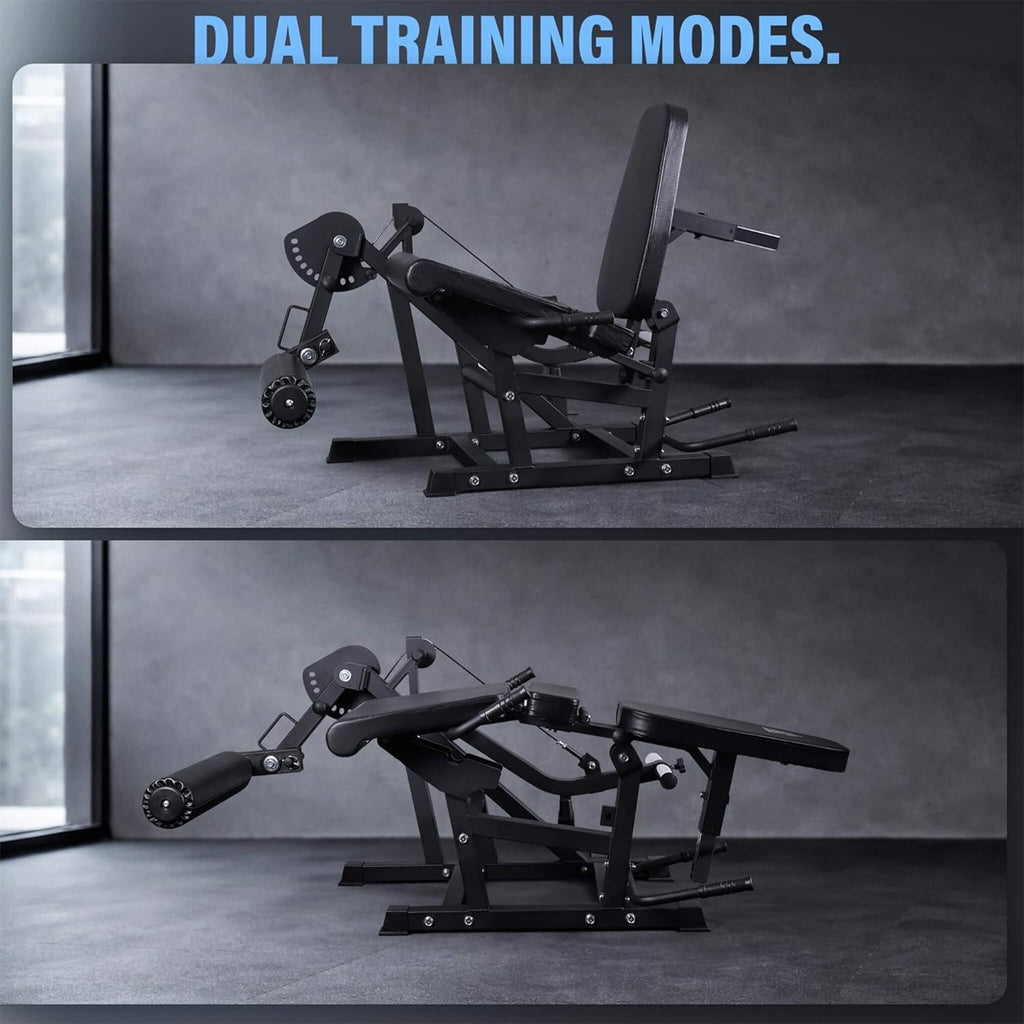 800LBS Adjustable Lower Body Leg Extension And Curl Machine (SAK70528) - Saksby Wholesale - Dual Training Modes