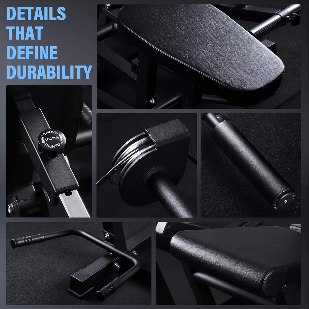 800LBS Adjustable Lower Body Leg Extension And Curl Machine (SAK70528) - Saksby Wholesale - Parts View