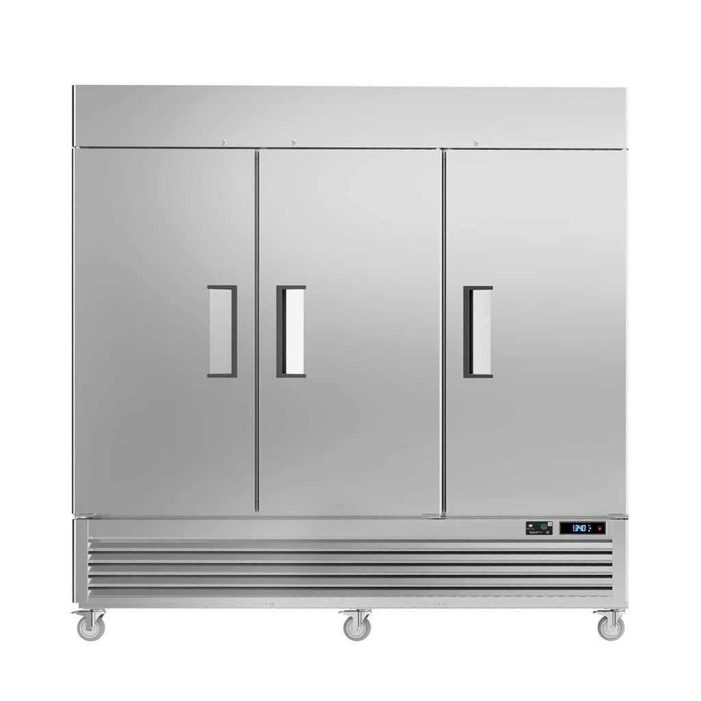 82-Inch Commercial 72 Cu.Ft 3-Door WiFi Refrigerator With Smart App Control (SAK58320) - Saksby Wholesale - Front View