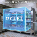 82-Inch Commercial 72 Cu.Ft 3-Door WiFi Refrigerator With Smart App Control (SAK58320) - Saksby Wholesale - Storage View