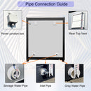 82-Inch Two-Person Portable Outdoor Toilet Cabin - Saksby Wholesale - Pipe Connection