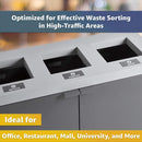 86-Gallon Commercial Steel Three-Stream Trash Can Cabinet (SAK80591) - Saksby Wholesale - Top View