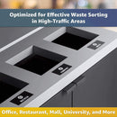 86-Gallon Commercial Steel Three-Stream Trash Can Cabinet With Tray Holder (SAK31860) - Saksby Wholesale - Top View