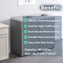 86-Gallon Commercial Steel Two-Stream Trash Can Cabinet (SAK74623) - Saksby Wholesale - Benefits