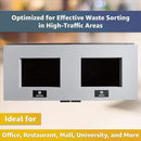 86-Gallon Commercial Steel Two-Stream Trash Can Cabinet (SAK74623) - Saksby Wholesale - Top View