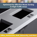 86-Gallon Commercial Steel Two-Stream Trash Can Cabinet With Panel (SAK73108) - Saksby Wholesale - Top View