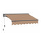 8Ft X 7Ft Advaning Classic Series Manual Fully Assembled Retractable Sun Shade Canopy Awning (Sak51472) - Saksby Wholesale - Ma0807 Canvas Umber Front Right View 