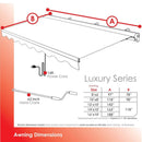 8FTx6FT Advaning Luxury Series Premium Fully Assembled Retractable Sun Shade Canopy Awning (SAK31572)- Saksby Wholesale - Dimensions