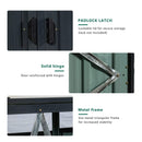 94 Inch Heavy Duty Outdoor Galvanized Stainless Steel Garbage Bin Shed For 3 Trash Cans (SAK89882) - Saksby Wholesale - Details