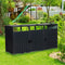 94 Inch Heavy Duty Outdoor Galvanized Stainless Steel Garbage Bin Shed For 3 Trash Cans (SAK89882) - Saksby Wholesale - Lifestyle