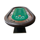 96 Inch Luxury Gaming Table With LED Lights, Durable Velvet Surface, And Sturdy Pedestal Base (SAK92853) - Saksby Wholesale - Front View