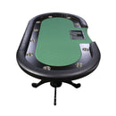 96-Inch Premium 10-Player Poker Table With Cup Holders And Chip Tray (SAK16495) - Saksby Wholesale - Center View