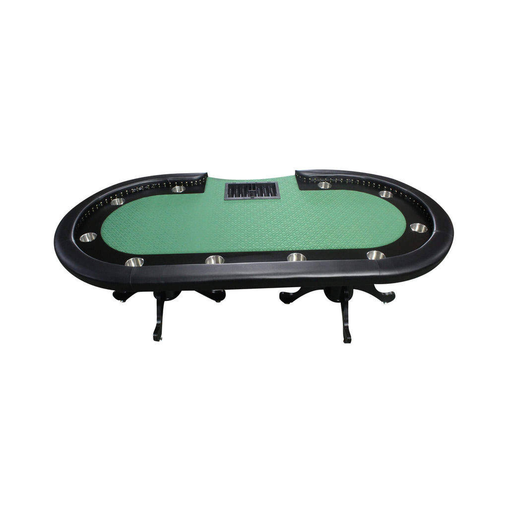 96-Inch Premium 10-Player Poker Table With Cup Holders And Chip Tray (SAK16495) - Saksby Wholesale - Product View