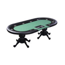 96-Inch Premium 10-Player Poker Table With Cup Holders And Chip Tray (SAK16495) - Saksby Wholesale - Side View