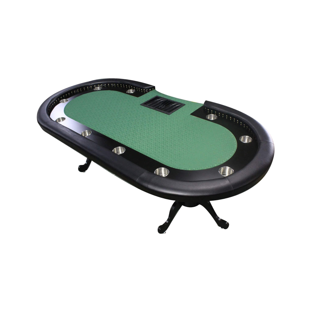 96-Inch Premium 10-Player Poker Table With Cup Holders And Chip Tray (SAK16495) - Saksby Wholesale - Top Side View