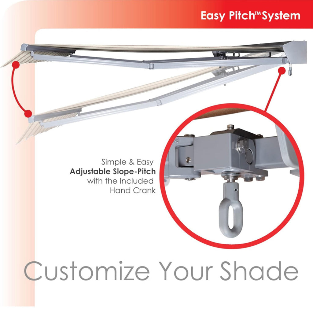 Advaning Classic Series Fully Assembled Retractable Sun Shade Canopy Awning (Sak51472) - Saksby Wholesale - Easy Pitch System 