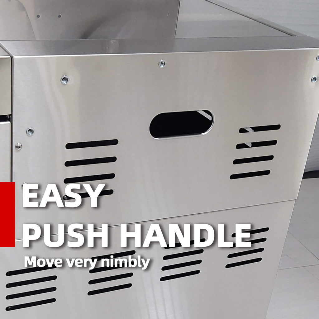 castelle-flame-granite-outdoor-bbq-kitchen-island-with-43-inch-6-burner-gas-grill-rotisserie-kit-cabinets-and-sink-sak73518-handle-view