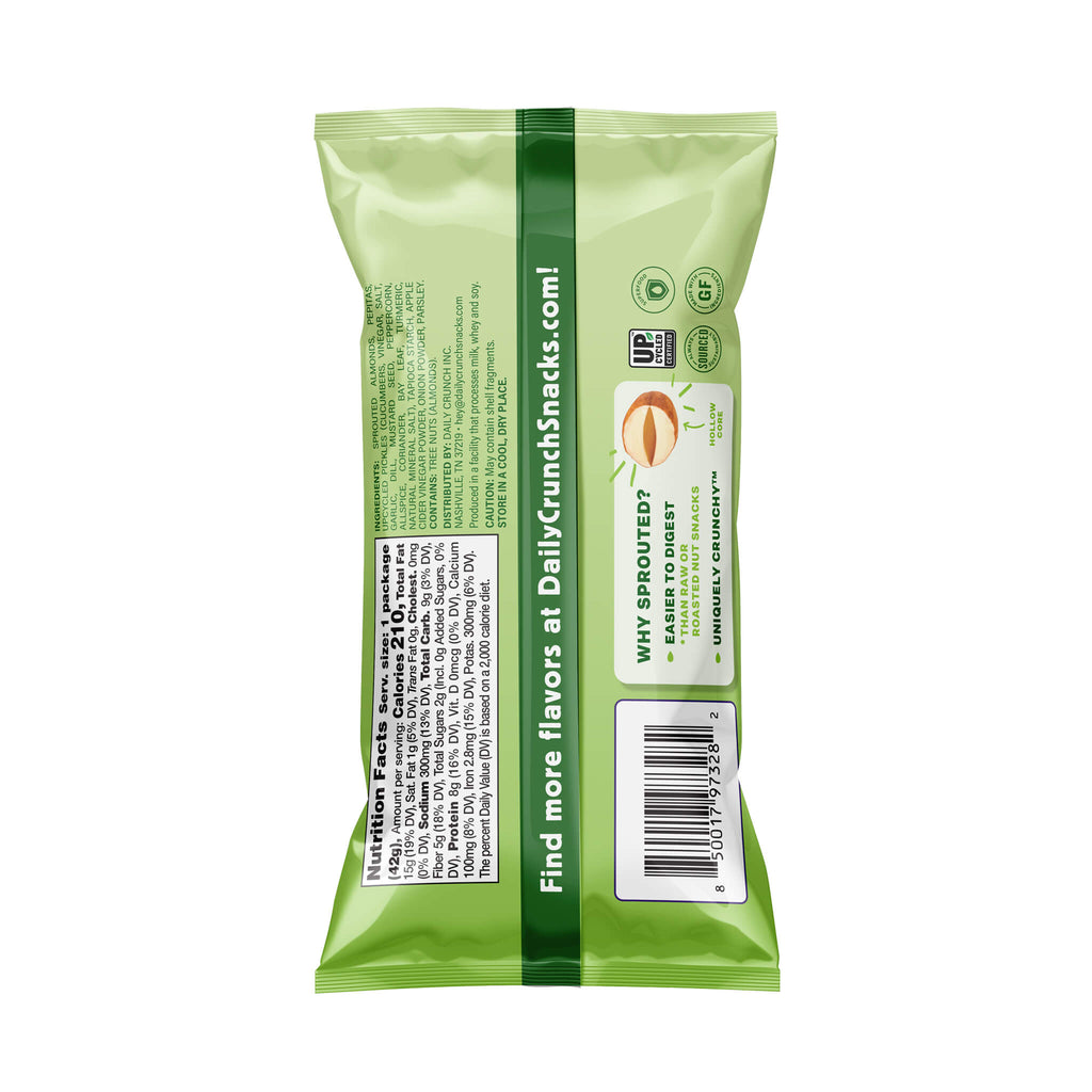 Daily Crunch Dill Pickle Sprouted Almonds And Pepitas (Snack Pack)