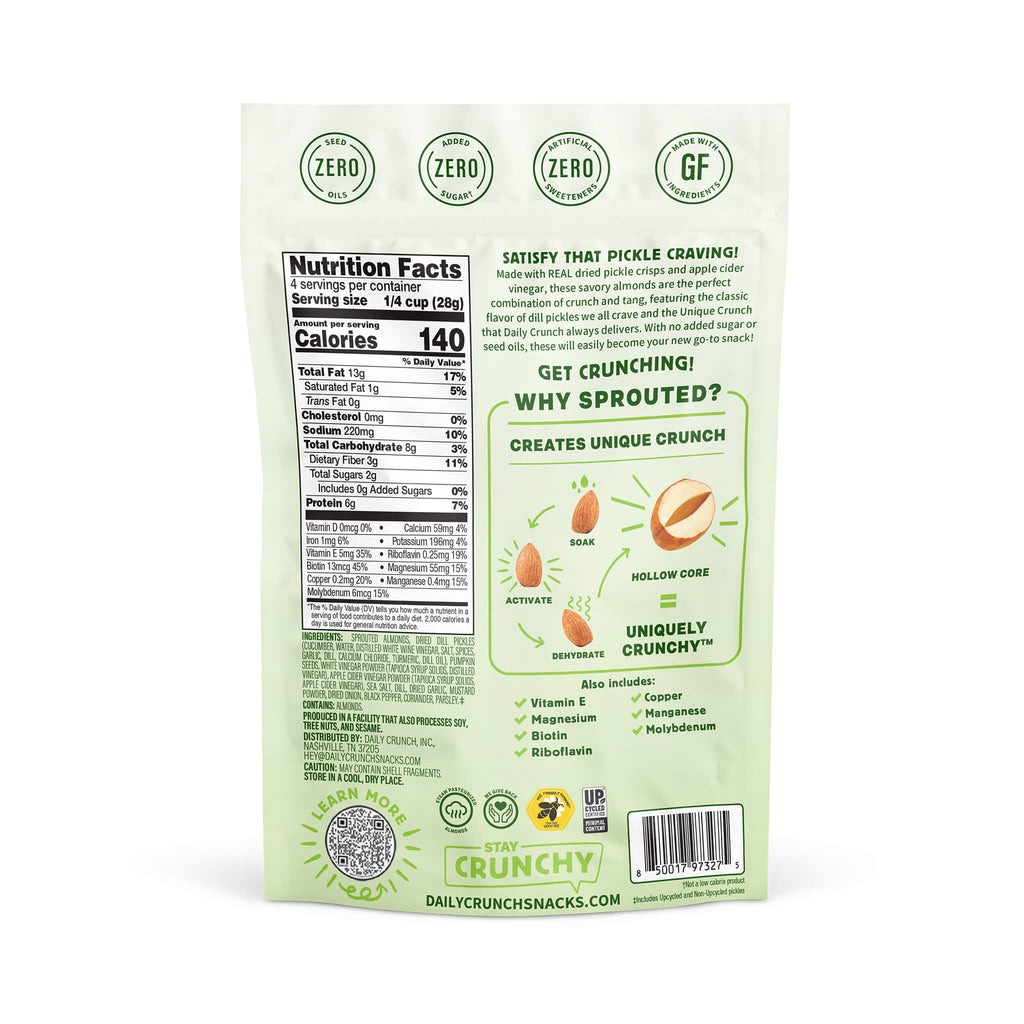 Daily Crunch Dill Pickle Sprouted Almonds And Pepitas