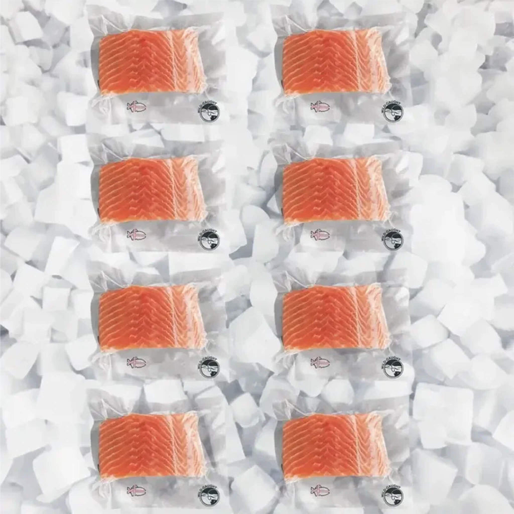 Premium Wild Caught Columbia River King Skin-On Salmon (Bulk Case) (SAK36710)