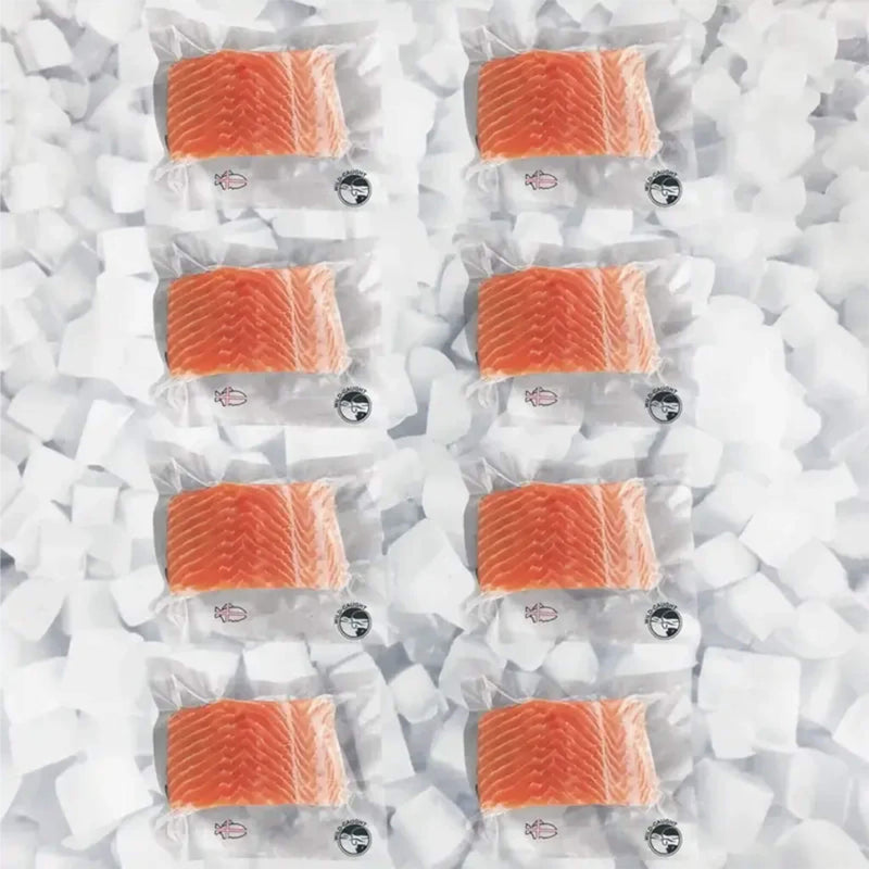 Premium Wild Caught Columbia River King Skin-On Salmon (Bulk Case) (SAK36710)