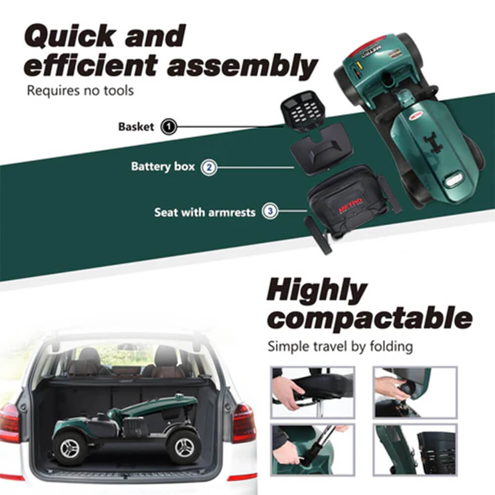 Metro Mobility Max Plus 24V/20AH Heavy Duty Electric Drive Mobility Scooter, 300LBS (93164752)