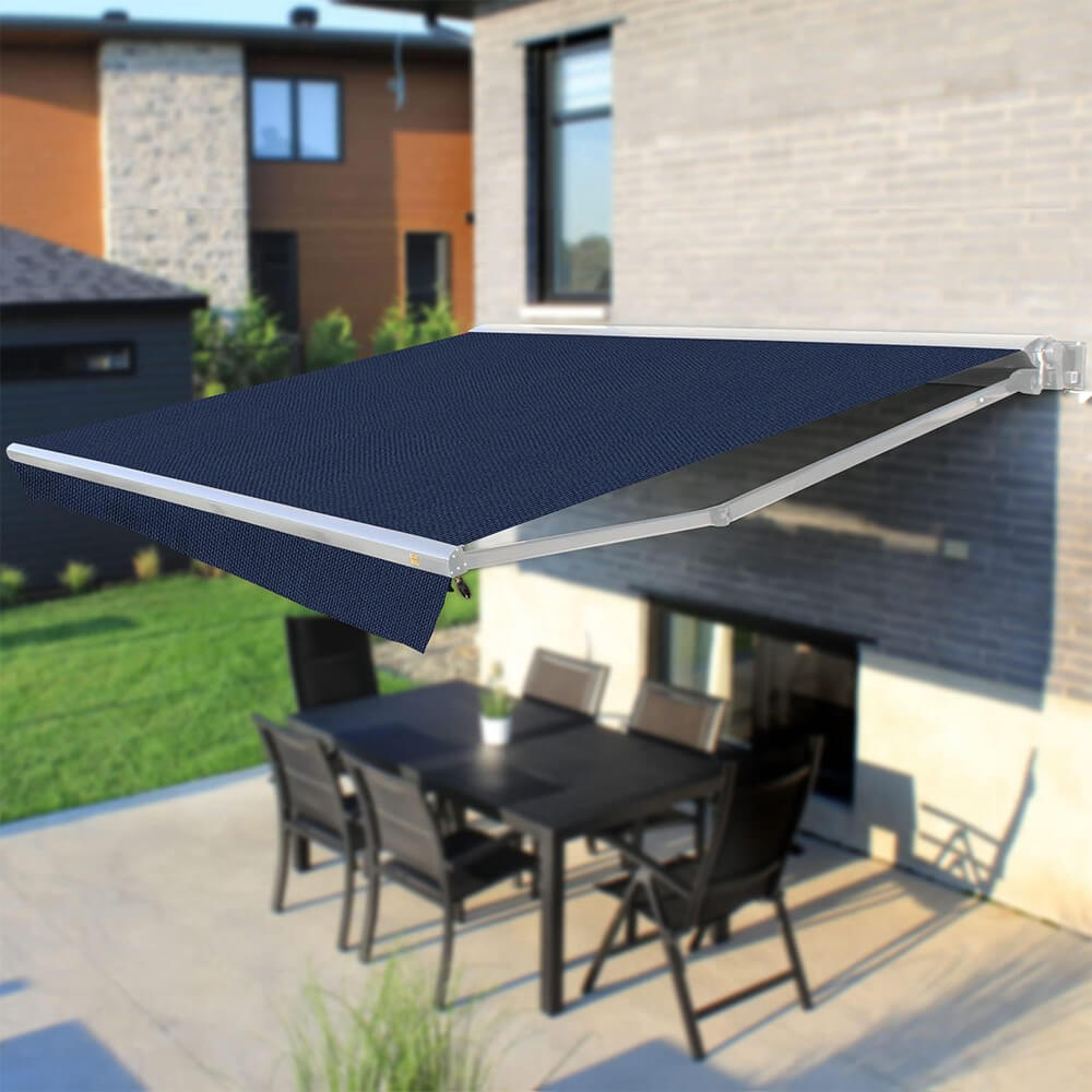 Multiple Awnings Brasilia Europa Premium Outdoor Electric Retractable Sun Shade Awning With White Frame (SAK63824)