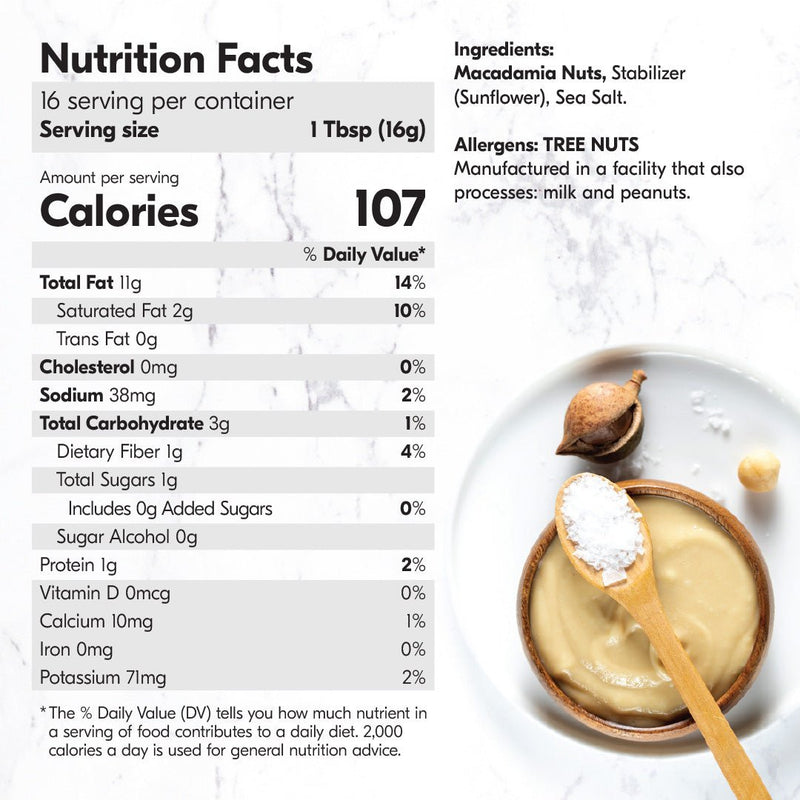 Macadamia Nut Butter Sea Salt Flavor (1 Flavor, 1 Jar)