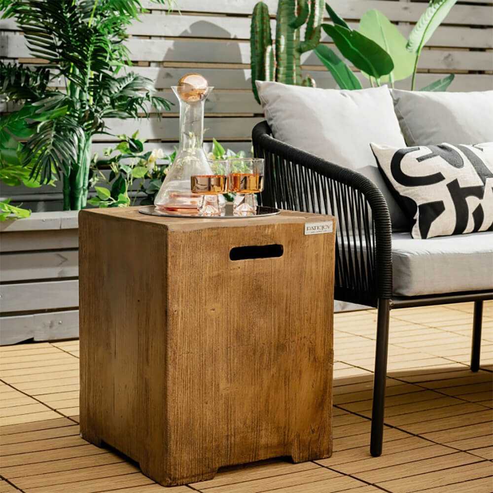 Premium 16" Outdoor Hideaway Table Cover For Standard 20 LBS Propane Tank (SAK73142)