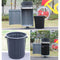 Premium Heavy Duty Outdoor Semi-Open Commercial Cylindrical Stainless Steel Garbage Trash Can With Ash Tray (SAK45215)