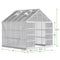 Premium Outdoor Aluminum Walk-In Greenhouse With Polycarbonate Panels & Sliding Doors, Measurement View