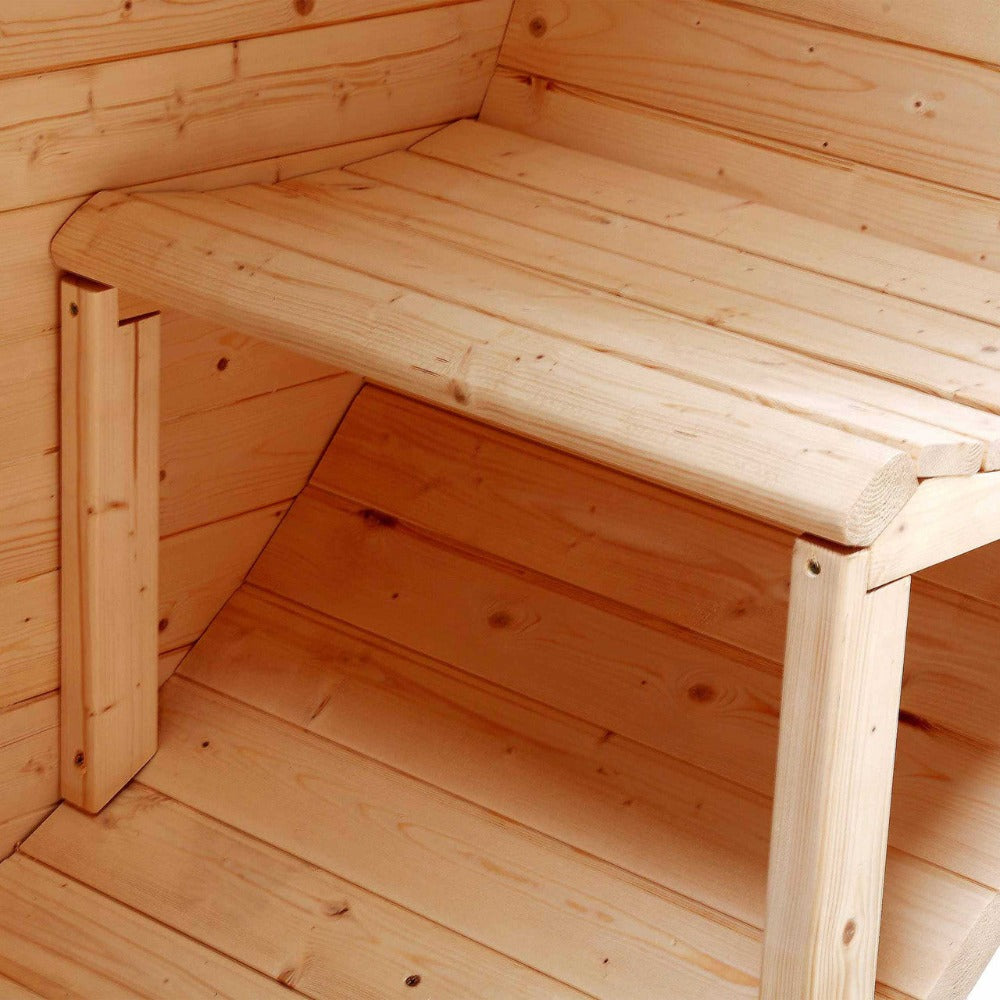 Aleko 8-Person Indoor Outdoor White Finland Pine Wet Dry Barrel Sauna With 8KW UL Certified KIP Harvia Heater [SB8PINECP-AP] (SAK64523)