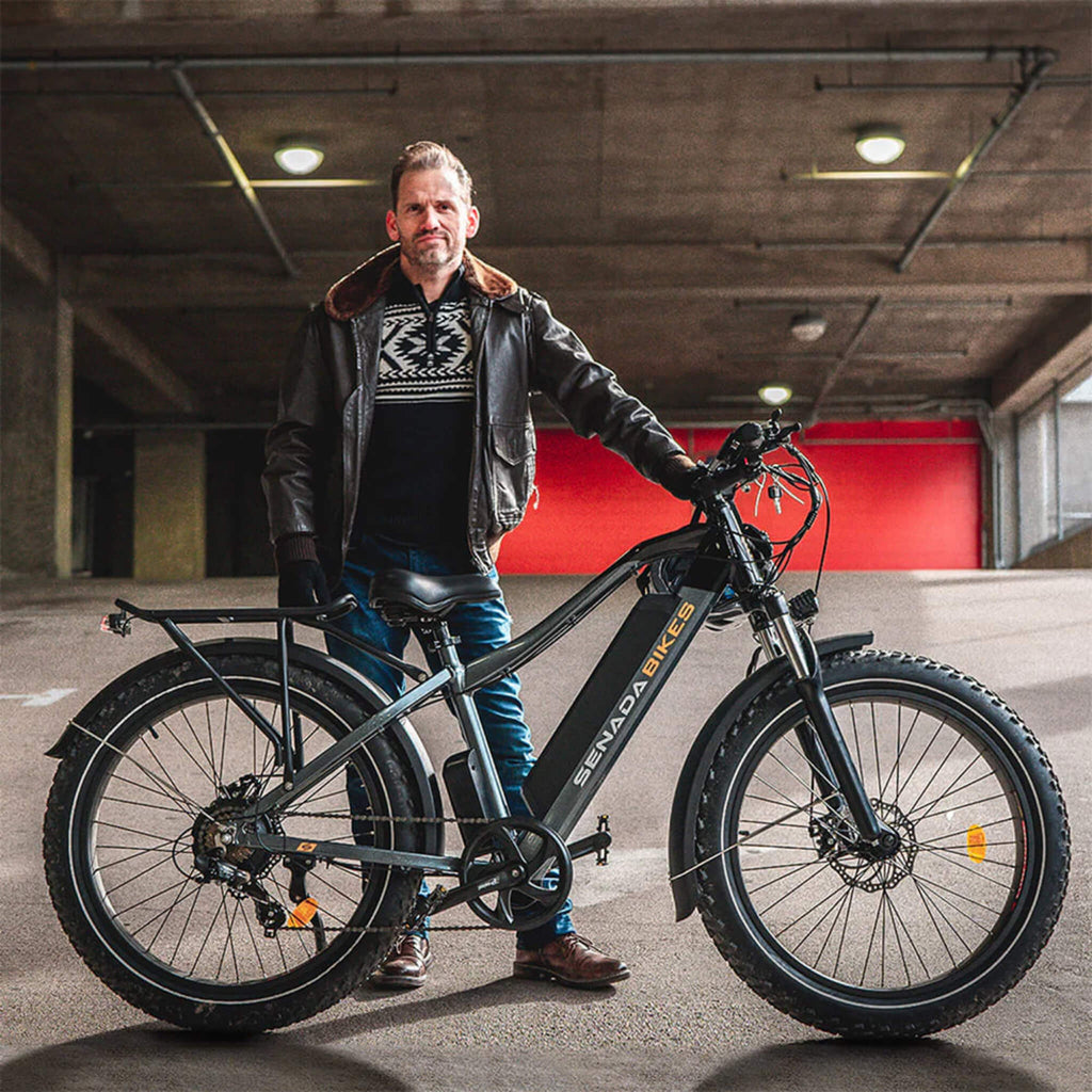 SENADA SABER PLUS 48V/21AH 1000W Electric All-Terrain Fat Tire Bike (SAK82547) - Lifestyle View