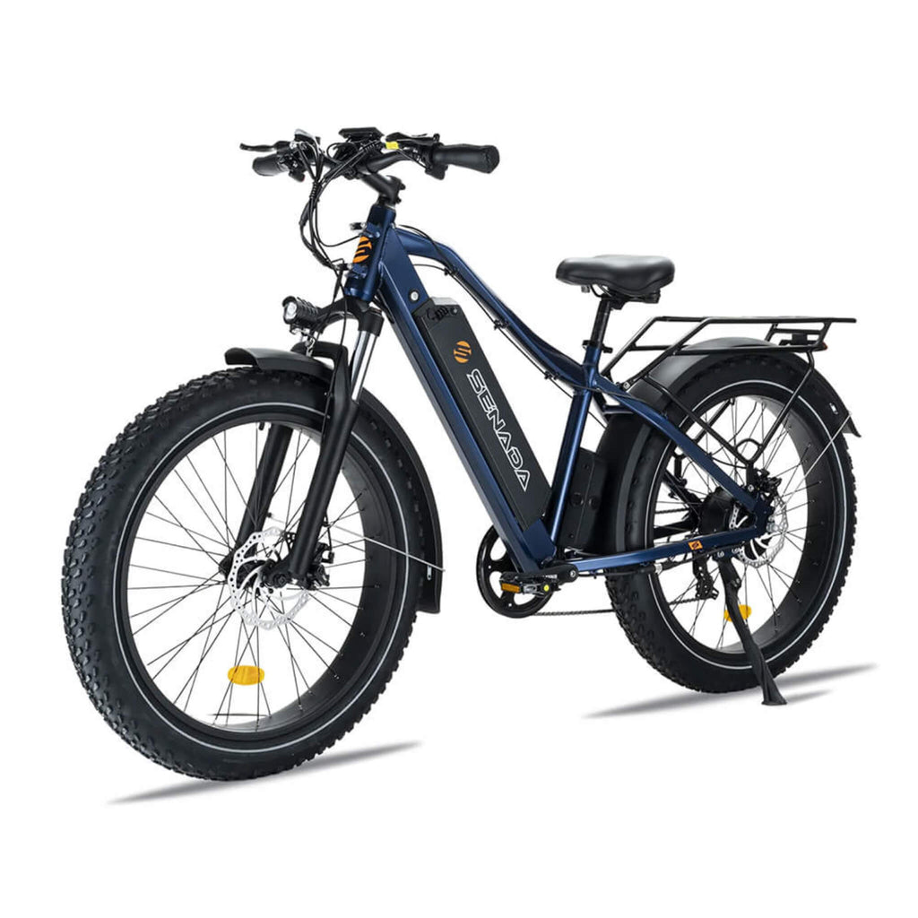 SENADA SABER PLUS 48V/21AH 1000W Electric All-Terrain Fat Tire Bike (SAK82547) - Dak Blue Front Left View