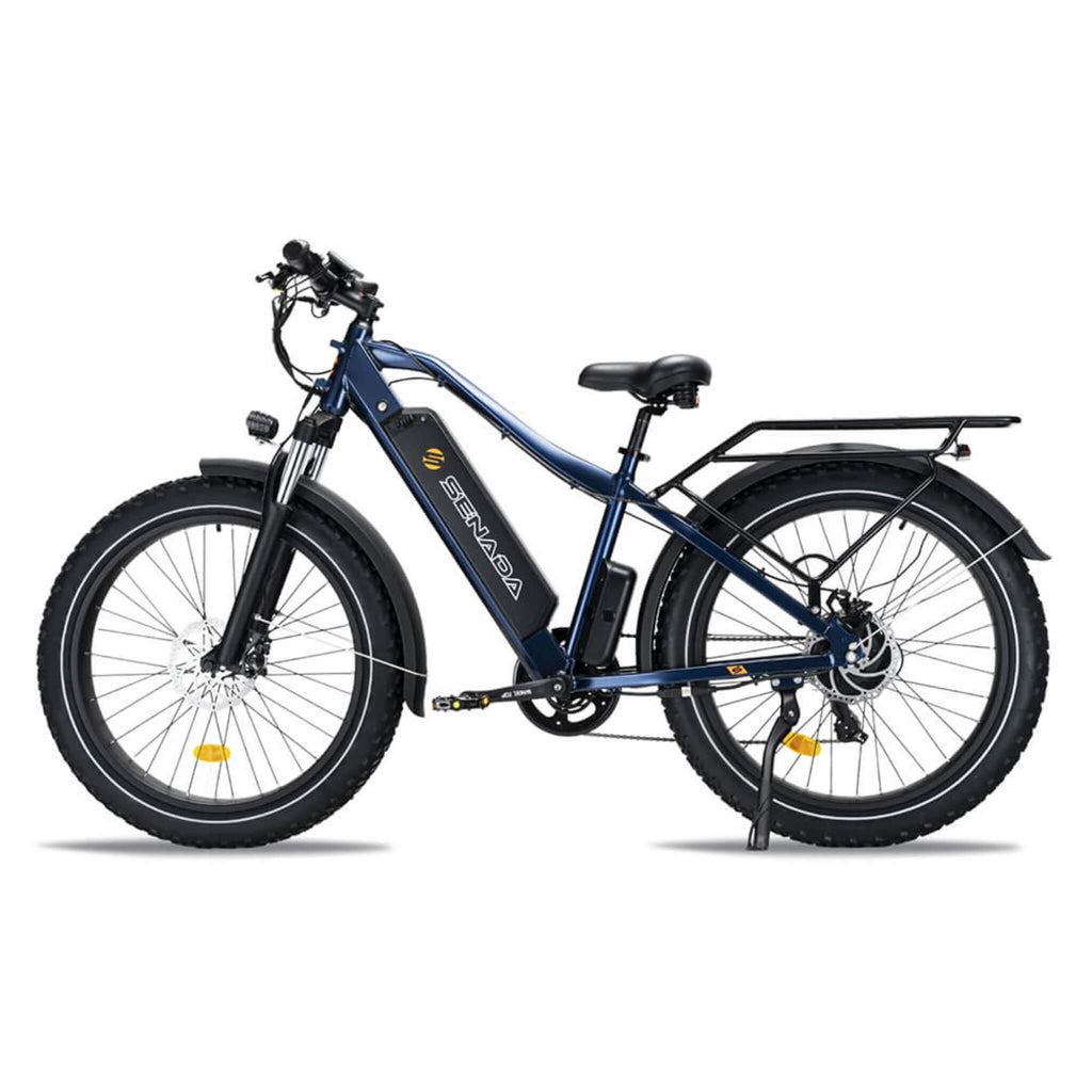 SENADA SABER PLUS 48V/21AH 1000W Electric All-Terrain Fat Tire Bike (SAK82547) - Dark Blue Left View