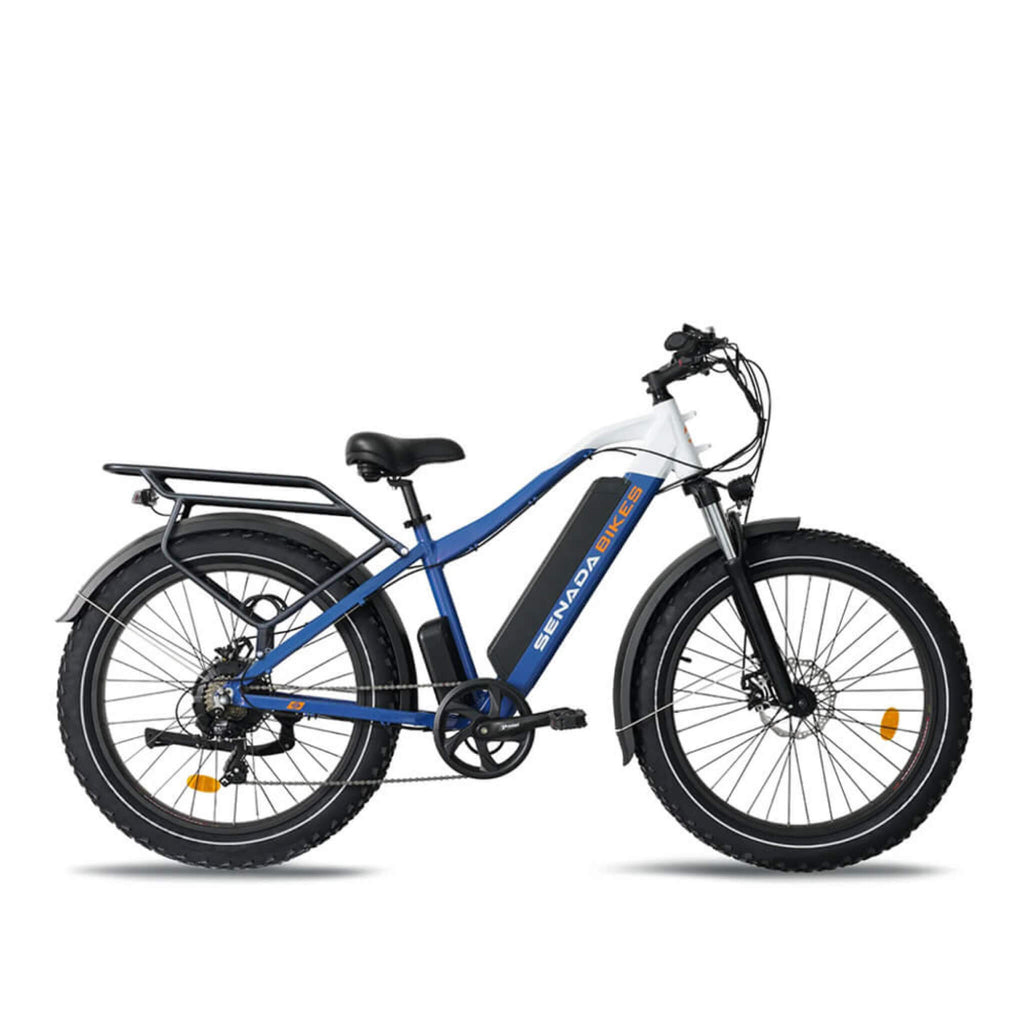SENADA SABER PLUS 48V/21AH 1000W Electric All-Terrain Fat Tire Bike (SAK82547) - Light Blue Left View